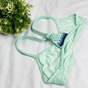 Swimsuit bikini top menthol color green